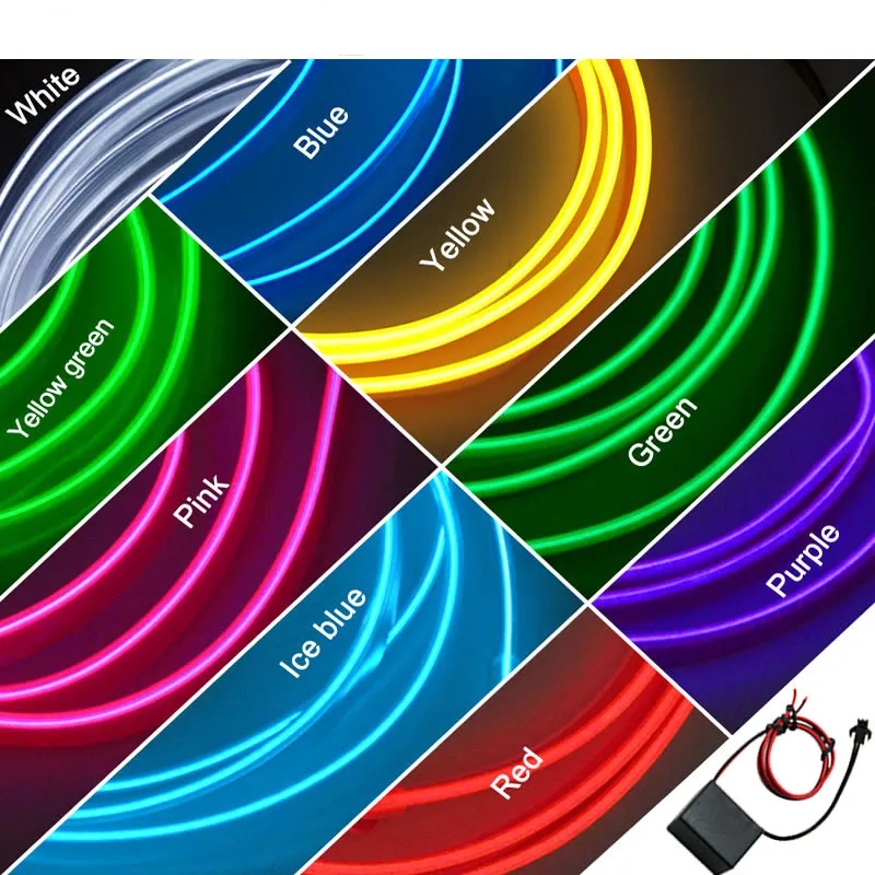 Haoyuehao белый гибкий неоновый светильник электрический провод веревка трубка с