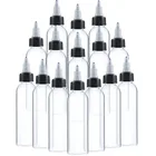 Пластиковая пустая чернильная бутылка, 50 шт., 30 мл, 60 мл, 100 мл, 120 мл, крученая верхняя черная крышка, прозрачный контейнер