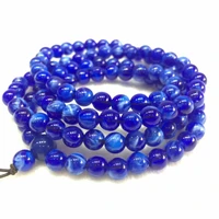 blue natural baltic amber elastic bracelet women men 8mm 108 amber beads mala amulet bracelets genuine honey wax beaded bangles