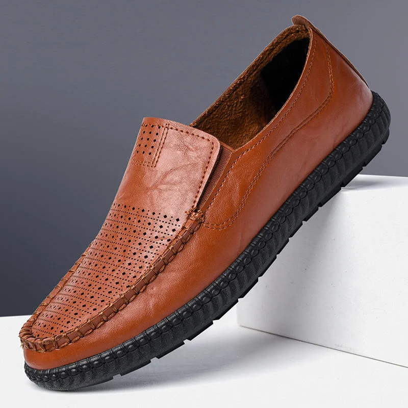 

Мужская обувь Новинка Лето 2021 Повседневные Дышащие универсальные Лоферы для ленивых ног Нескользящие дезодорирующие износостойкие мужски...