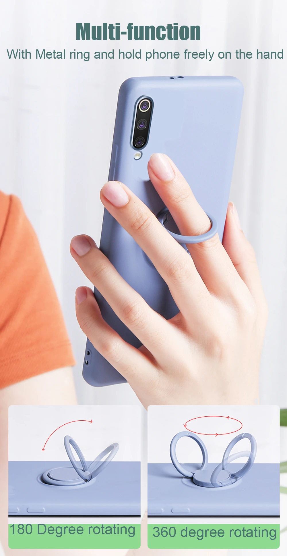 Мягкий силиконовый чехол, чехол для Xiaomi mi 9 SE mi 9 Red mi K20 Pro 9 T, металлическое кольцо-держатель для телефона, силиконовый чехол на Xiaomi mi 9 SE, чехол 9SE