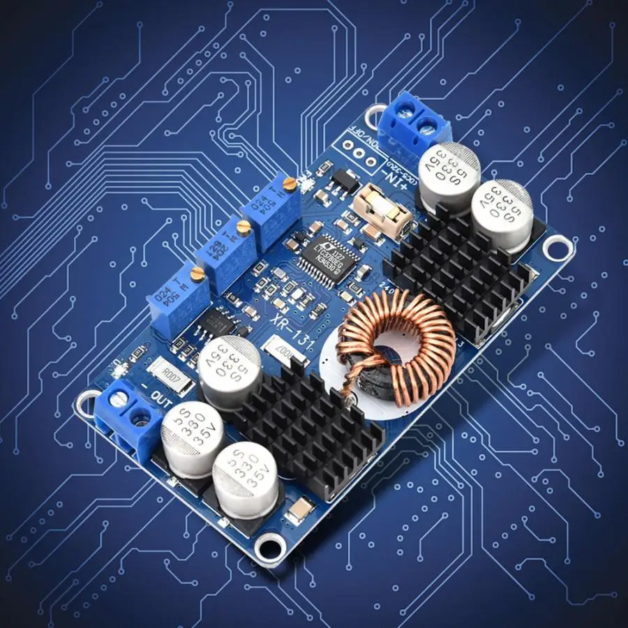 Автоматический понижающий регулятор напряжения постоянного тока 5-32 В до 1-30 в 10 А