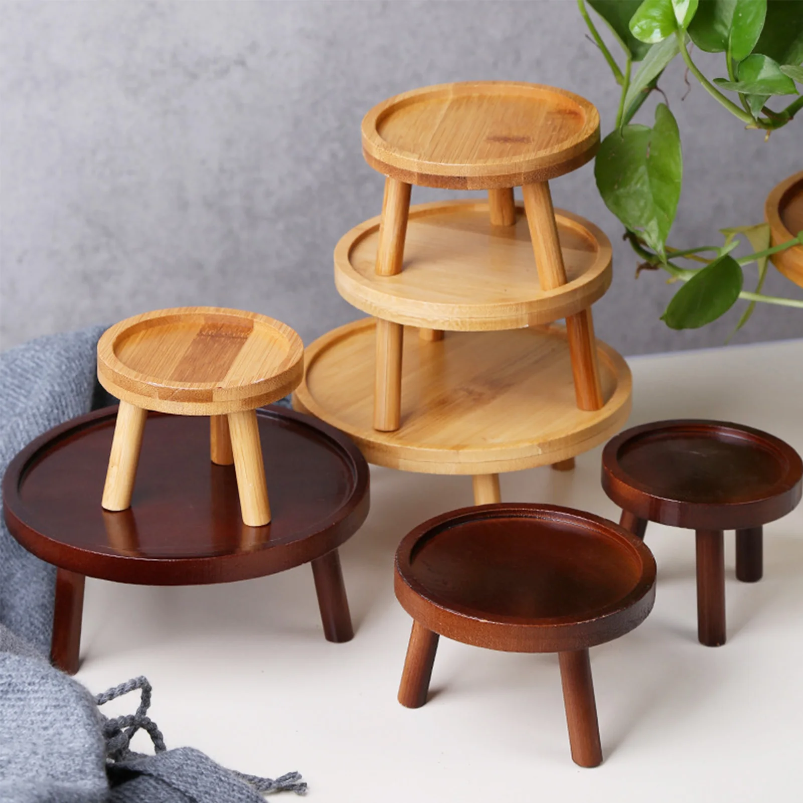 

The Plant Stand Flower Pot Stand Indoor And Outdoor Round Garden Flower Pot Display Desktop Living Room Potted Base Decor