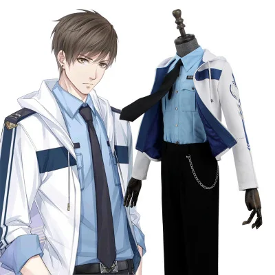 

Hot Anime LYZZR cosplay BaiQi Xumo Lizeyan Cos Doctor Police Halloween Handsome Uniform Cosplay Costumes Top + Pants + Tie