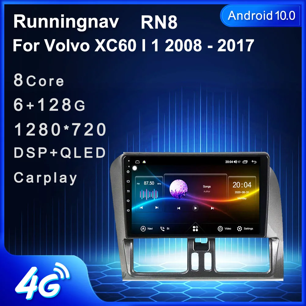 4G LTE Android 10 1 для Volvo XC60 2009 2010 2011 2012 мультимедийный стерео автомобильный DVD плеер