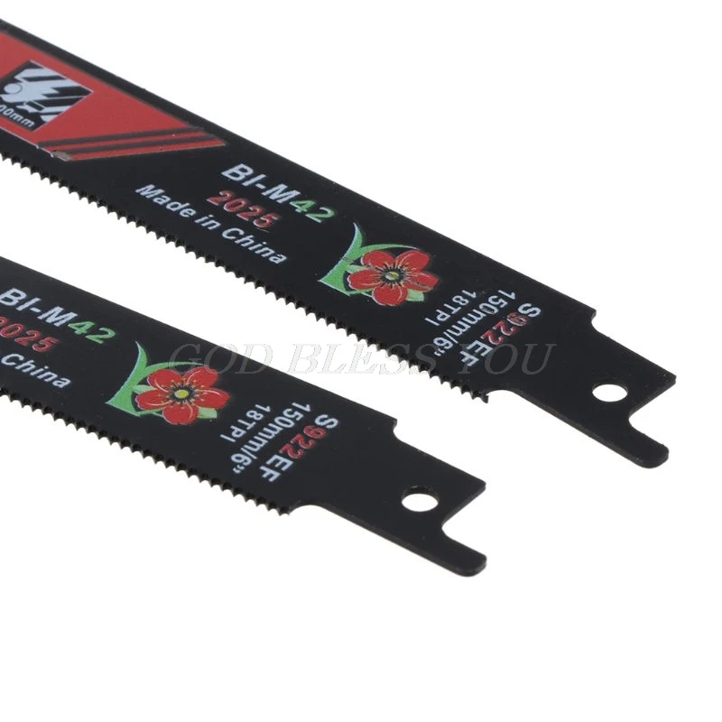 2PCS/SET Black Reciprocating Sabre Saw Blades for Cutting Metal Professional S922EF Accessory Kit Tool