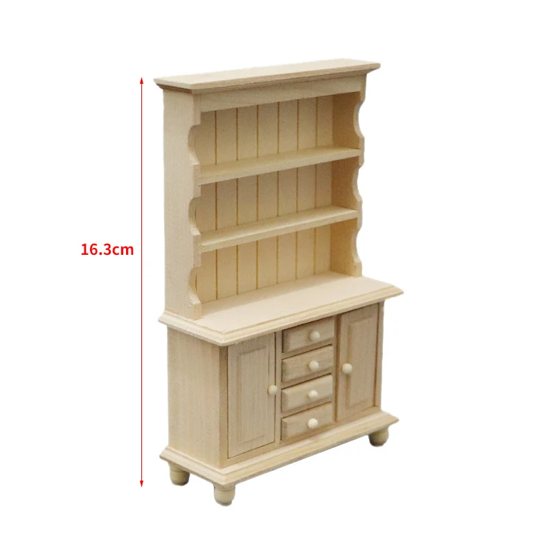 

1/12 Mini Dollhouse Furniture Bookshelf Mini Cabinet Living Room Children Toys