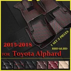 Автомобильные напольные коврики для Toyota Alphard 2015 2016 2017 2018, индивидуальные автомобильные накладки для ног, автомобильный коврик cover
