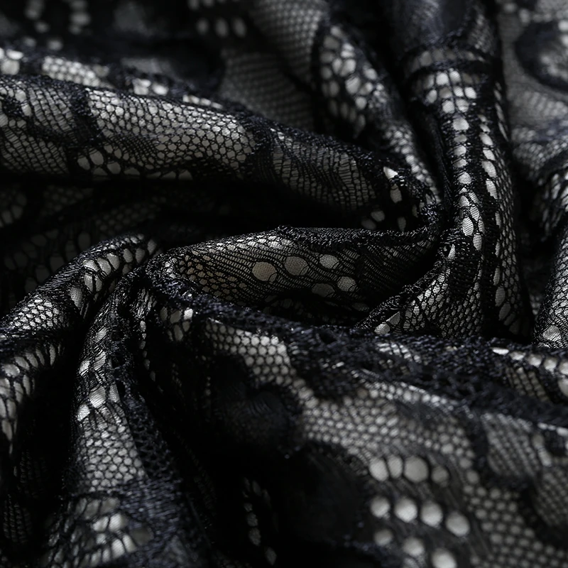 

Spring Dress New Fashion Long Sleeve Lace Dress Slim Fit Medium Long Swing Dress