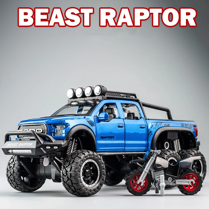 Новый 1:32 Ford Raptor F150 большие колеса сплава литья под давлением модель автомобиля с