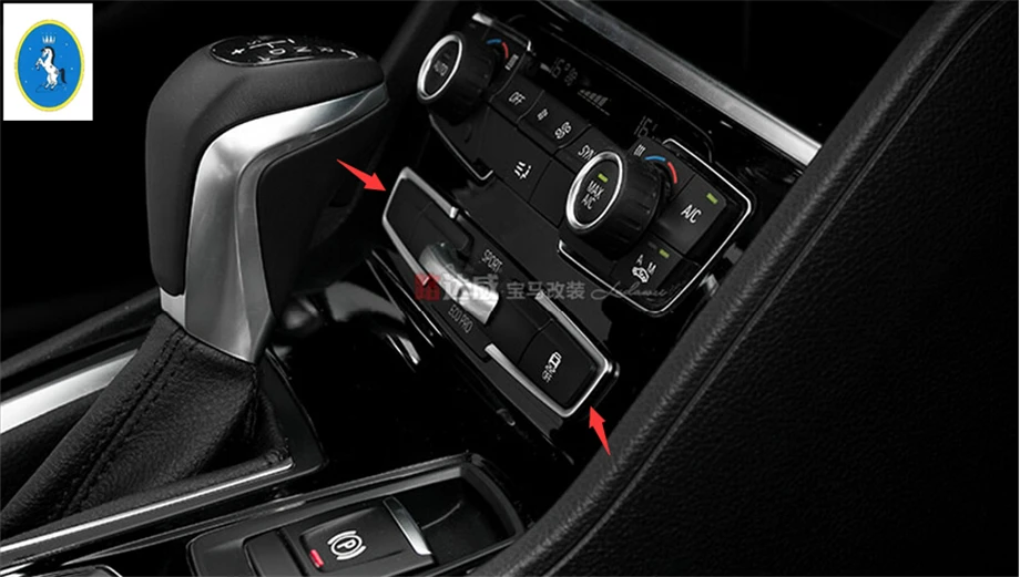 

Yimaautotrims Car Central Control Traffic Patterns Button Cover Trim For BMW 2 Series Gran Active Tourer F45 F46 2015 - 2019 ABS