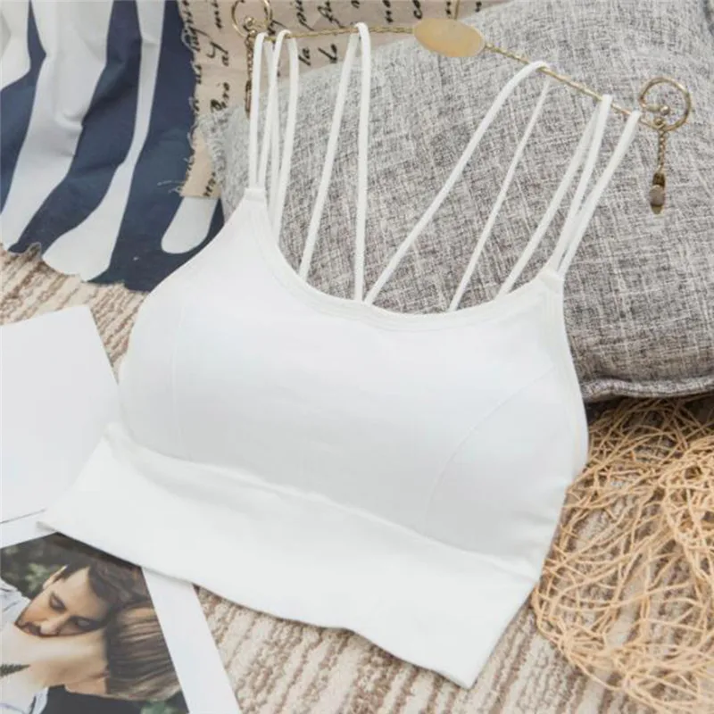 

2021 Non-Adjusted Strap Women's Underwear Slim Fitness Bra Tops Push Up Intimates For Female Casual Backless Bra