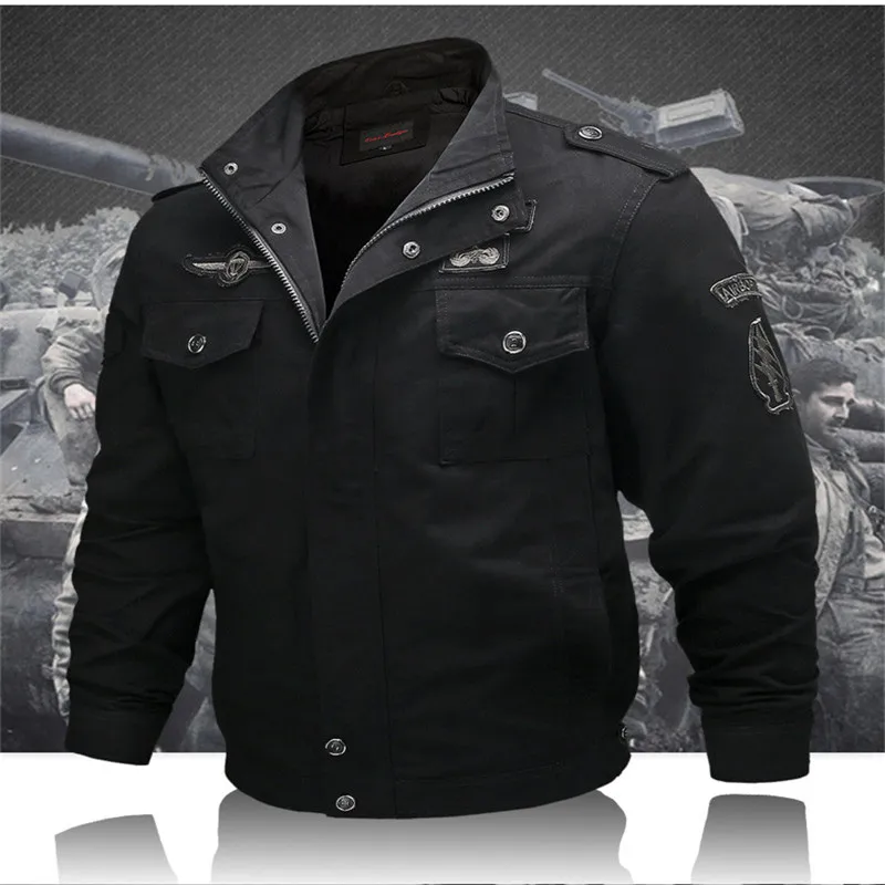 

2021 New Men's Army Air Force Jacket USAAF Retro Flight Suit Plus Size Jacket