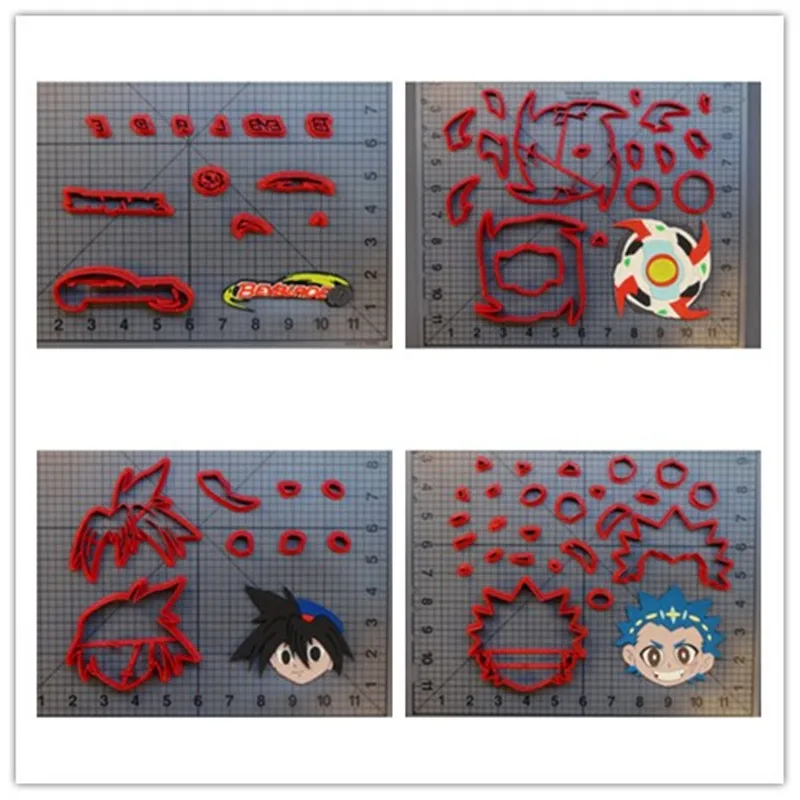 3D печатные пластиковые vedio игры Bey blade лопасть логотип формочки для печенья набор