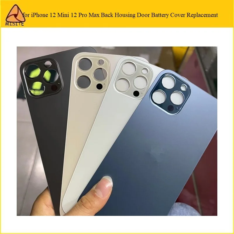1Pc Good Quality Big Hole Back Glass Battery Cover For iPhone 12 Mini 12 Pro Max Rear Door Housing Chassis Case for iPhone 12