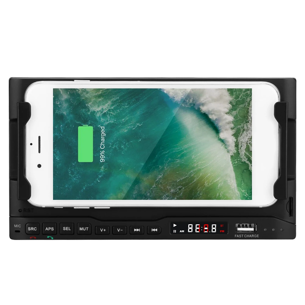 

Head Unit Wireless USB Charger FM AM Radio App Control for iOS Android Wireless USB Charger Multimedia Players
