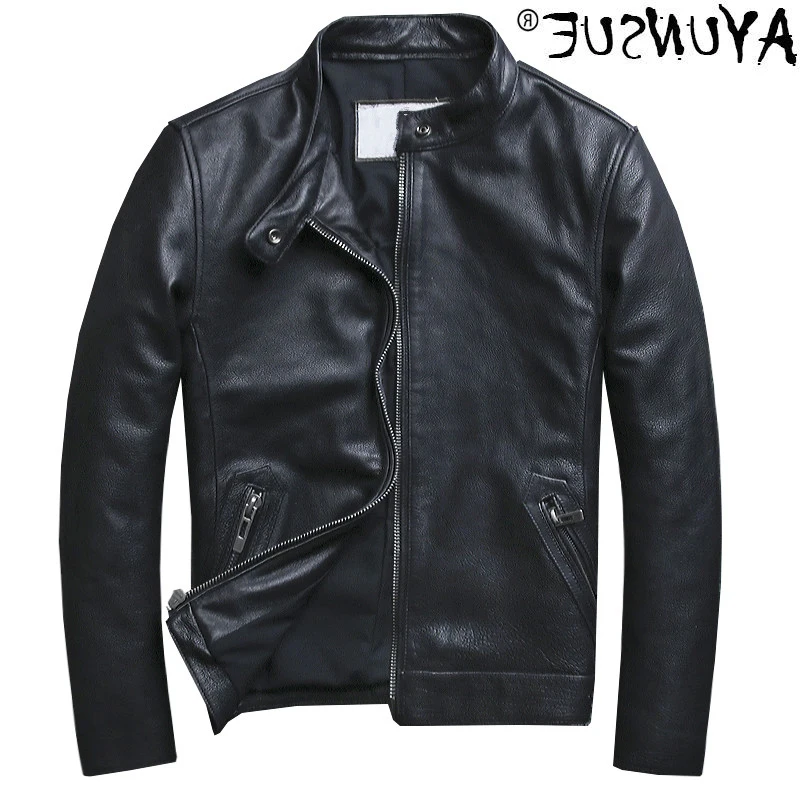

Men's leather, locomotive leather, short coat leather