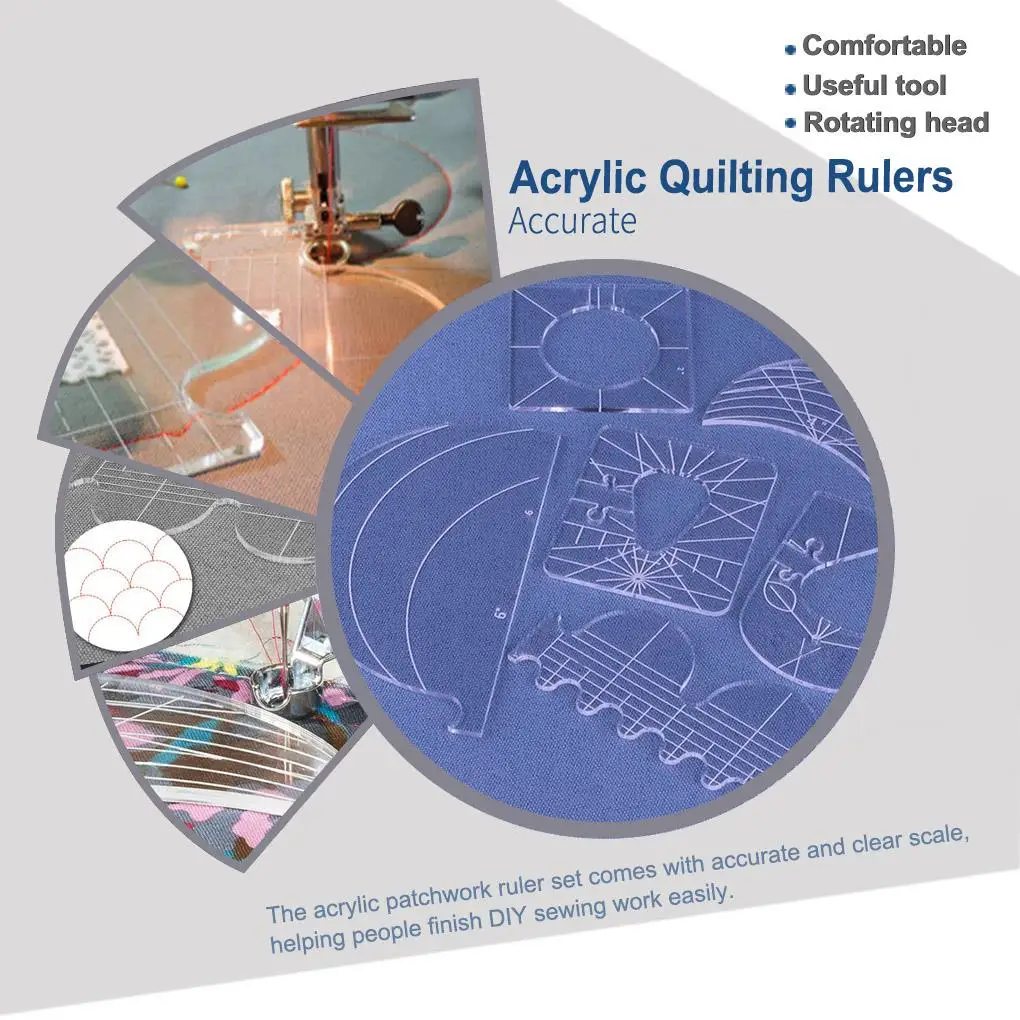 6 шт. Лоскутная линейка инструменты для квилтинга набор шаблонов сделай сам