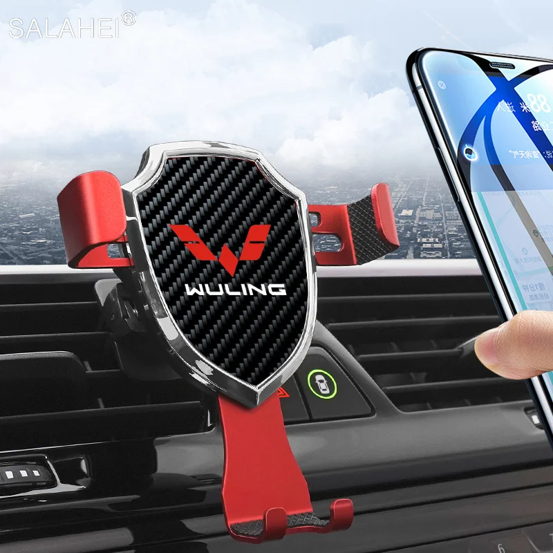 

Gravity Car Phone Holder Air Vent Clip Mount Cell Stand GPS Navigation Interior Dashboard For Wuling Hongguang Plus S S1 S3 730