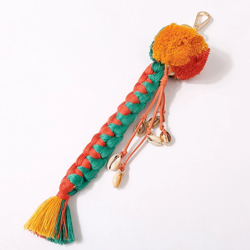 

New Fantasy Cartoon Sea World Conch Shell Keychain Crystal Key Chain Ladies Bag Car Key Alloy Pendant Jewelry