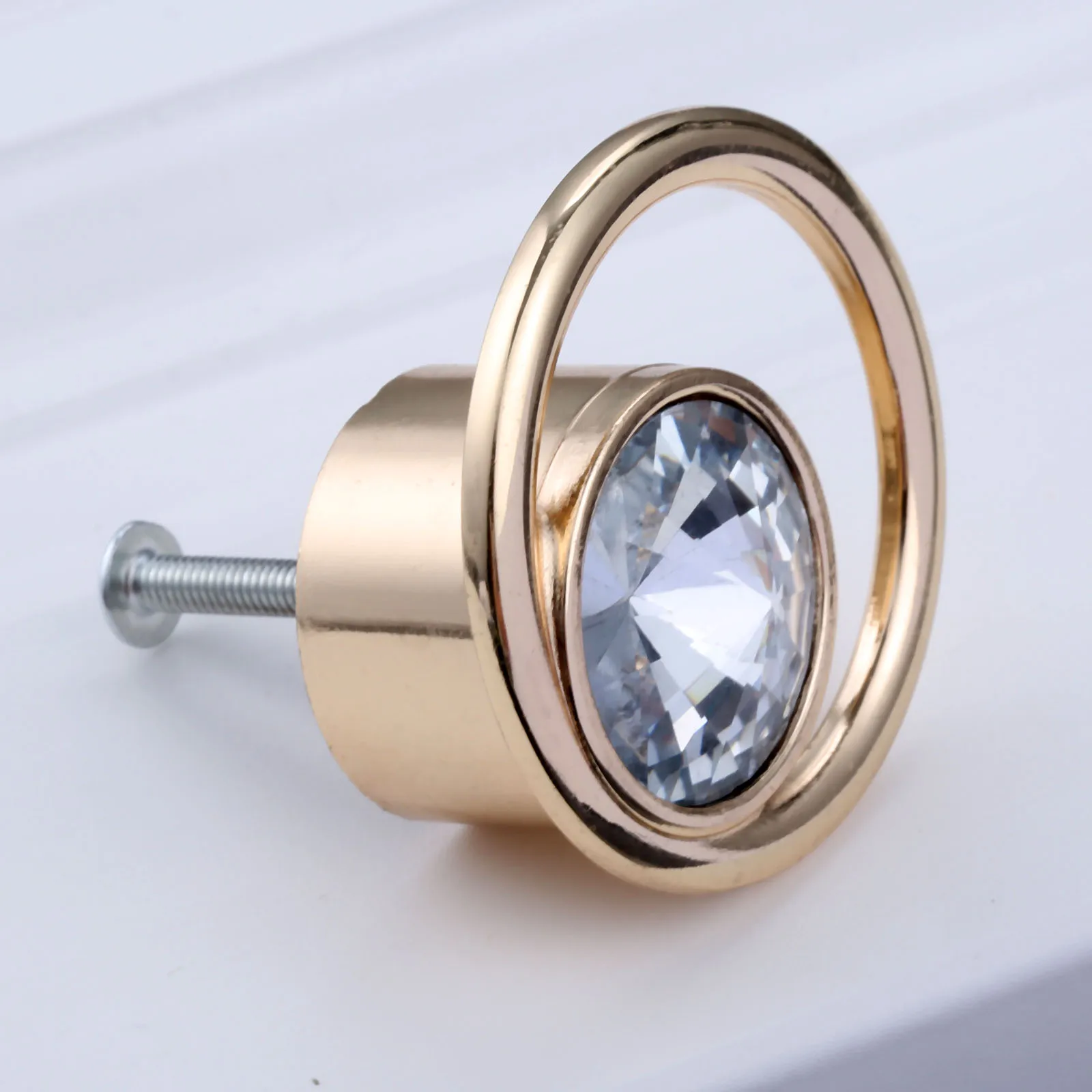 DRELD 1PC 49*26mm Diamond Crystal Glass Door Knobs Drawer Cabinet Wardrobe Furniture Kitchen Handle Knob Hardware | Обустройство дома
