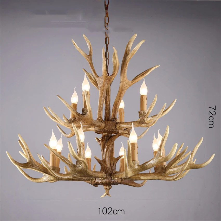 Скандинавский светодиодный подвесной светильник Chandelire E14, промышленный подвесной светильник, оленьи рога, спальня, гостиная, Кухонные светильники - Цвет корпуса: 12 Heads