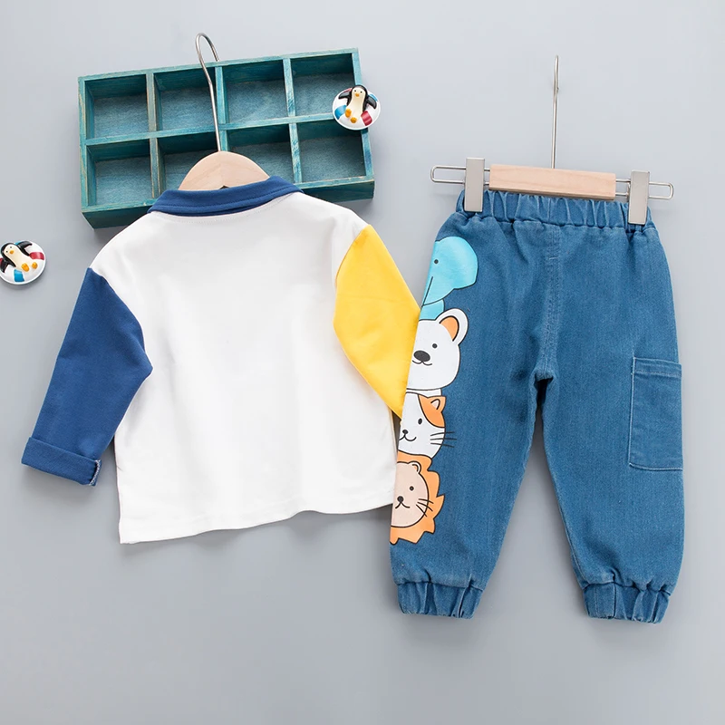 Осенние комплекты одежды для маленьких девочек и мальчиков Повседневная