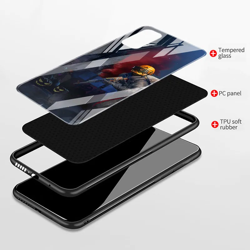 Hot PUBG Game Tempered Glass Cover For Samsung Galaxy S20 S10 S9 S8 S10E FE Ultra Plus Lite 5G Phone Case images - 6