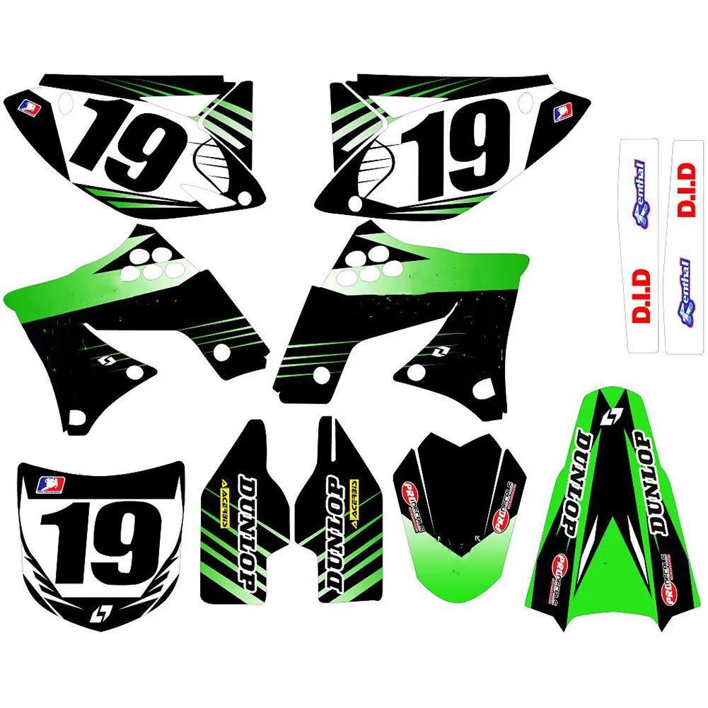 Для Kawasaki 250 KXF 2012-2009 графические Фоновые наклейки 3M Набор наклеек для KX250F KXF250 2009 2010