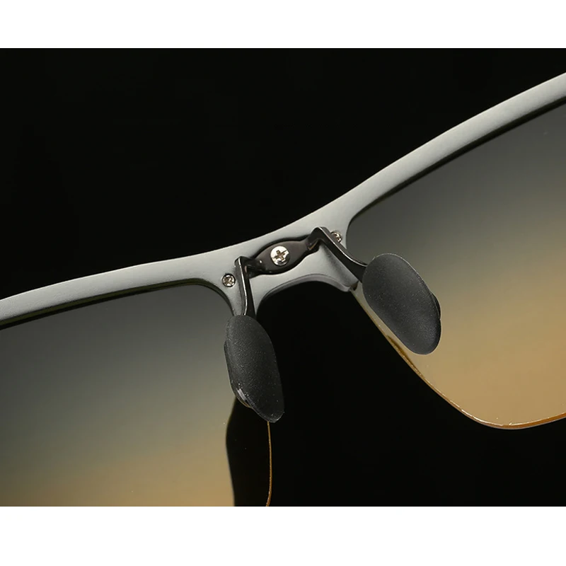 

2021 Driving Men Sunglasses 3 Colors Metal Frame Black/Gold/Silver Half-frame Polarized Sunglasses