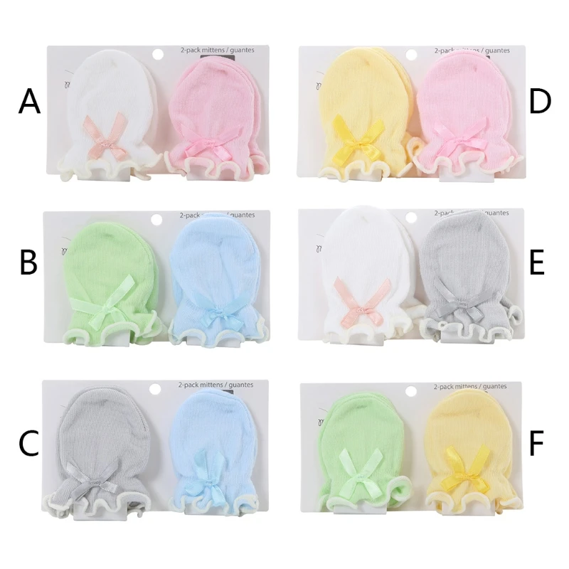

2 Pairs Baby Anti Scratching Soft Gloves Newborn Protection Face Scratch Mittens Infant Handguard Supplies