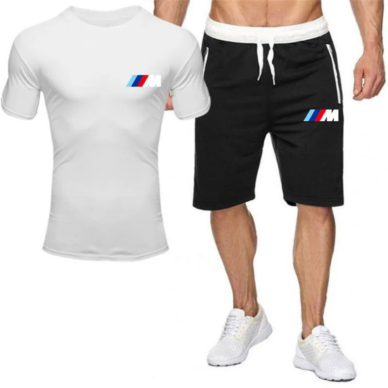 

2021 new male will see casual suit T-shirt shorts of two mango short sports clothes breathable