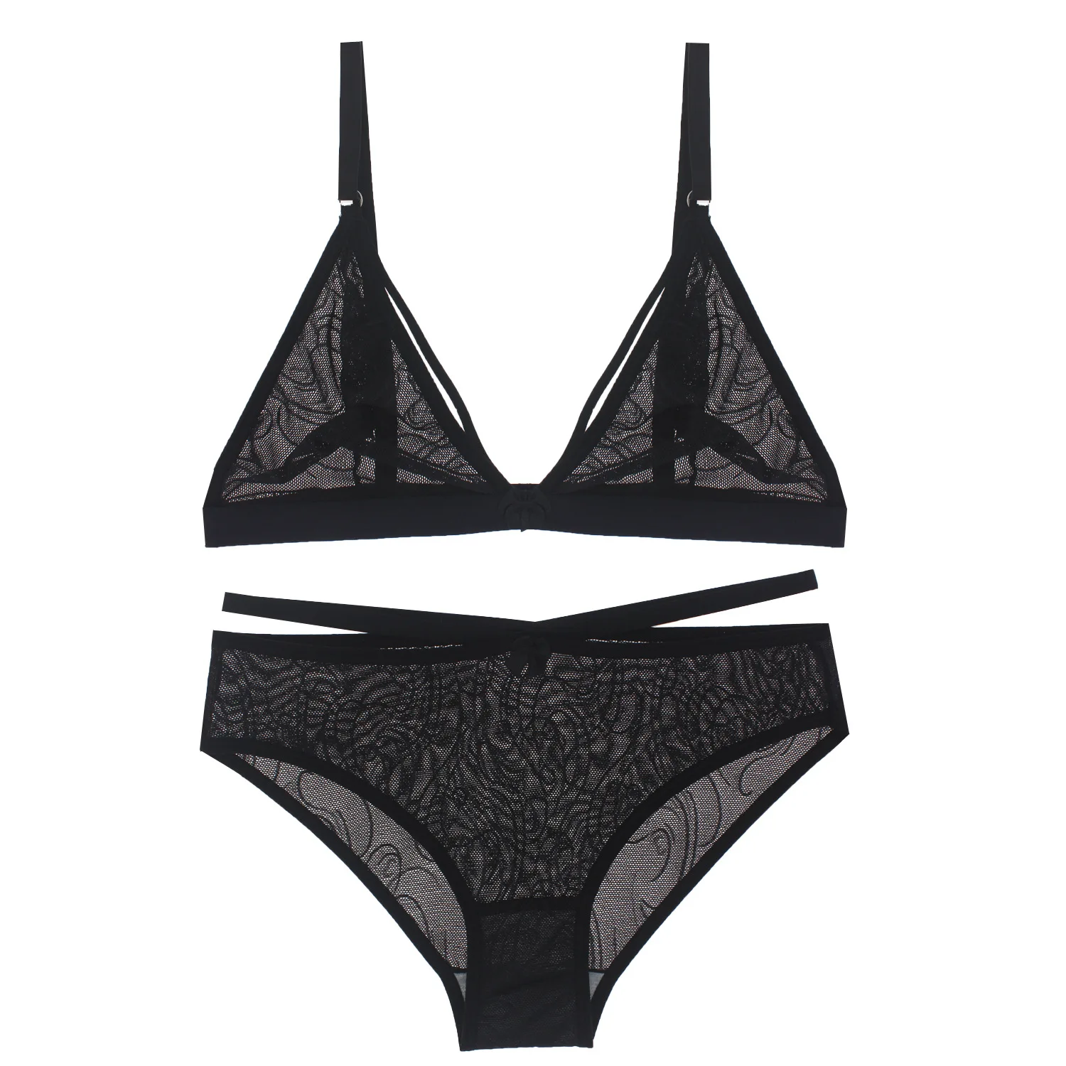 Черные прозрачные бюстгальтеры Для женщин белье сеты пуш ап бра вышивка