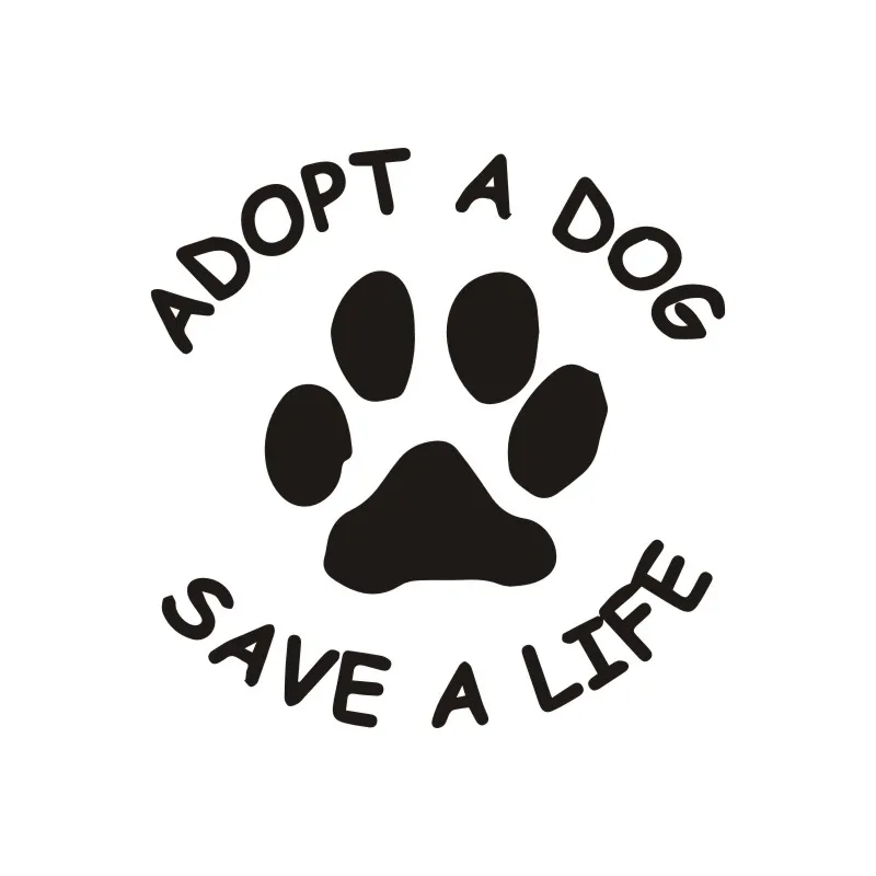 12 7 см * 6 наклейки на кузова автомобиля save a life с надписью adopt dog и наклейками