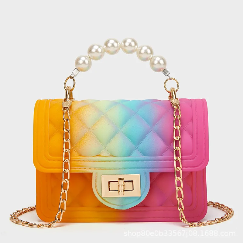 

Spray pearl hand-held jelly bag 2021 Korean version women's bag women's mobile phone bag wholesale red envelope