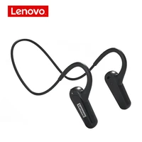 lenovo wireless headphones with mic 9d stereo noise canceling waterproof bluetooth compatible earphones for outdoor sports black