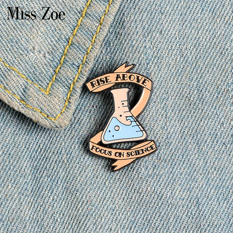 Фокус на науку эмаль булавке заказ стакан баннер Броши рубашка для сумки бейджи