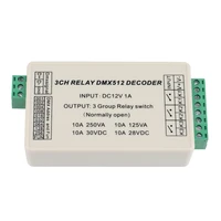 ws dmx relay 3ch dmx512 decoder relays led controller for led strip light led lamp dc12v 10ax3 channel