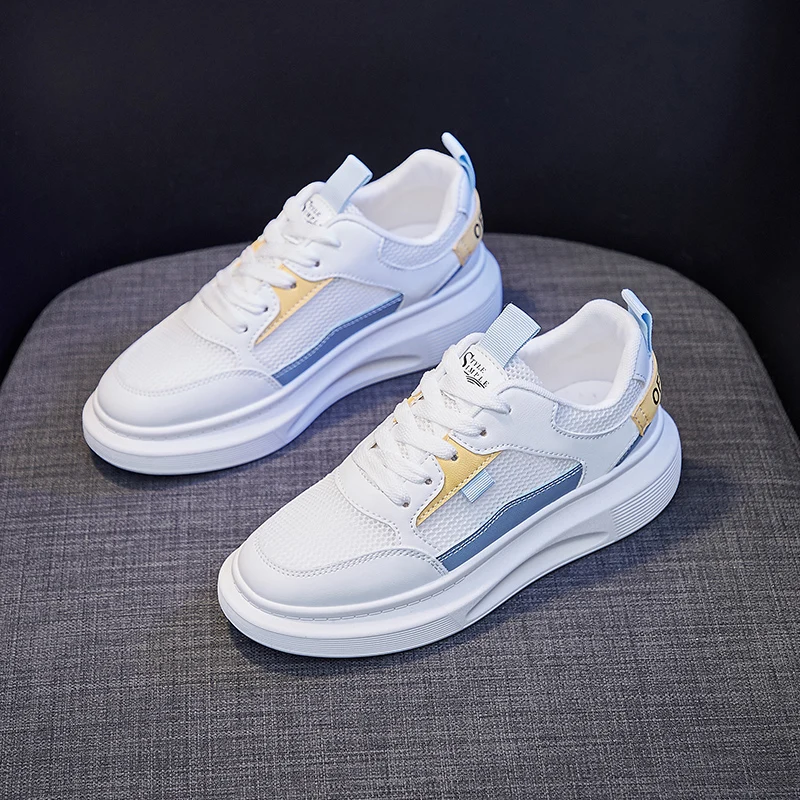 

Ins mesh breathable small white shoes women's 2021 summer new thick bottom muffin casual shoes Korean version