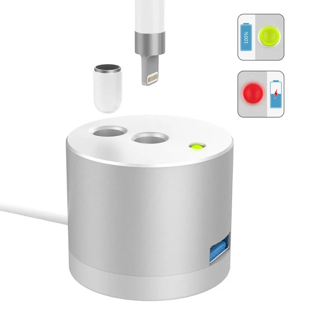 Подставка для зарядного устройства MoKo Apple Pencil 1 го поколения алюминиевая док