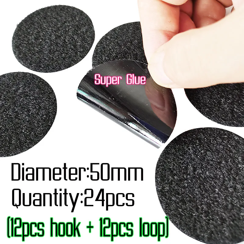 

12Pairs/lot 50mm Strong Self Adhesive Fastener tape Disc Dots Stickers Round Coins Hook Loop Adhesive Tape Bed Sheet Sofa