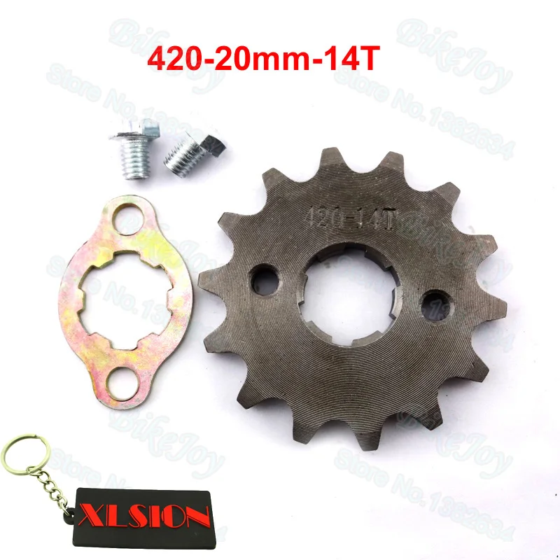 Звездочка для двигателя 420 14 T 20 мм 50cc 110cc 125cc 140cc 150cc 160cc Dirt Pit Bike ATV Quad скутер мотоцикл