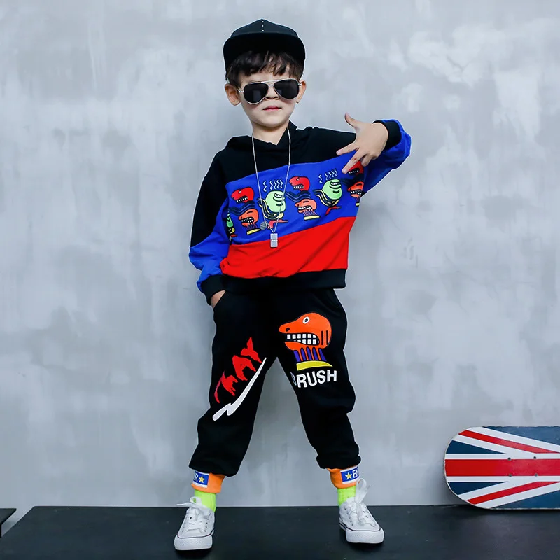 

Fashion Children Clothes Spring Autumn Baby Boys Clothing Set Kids Cotton Hooded T-shirt Pants 2pcs Sets Casual Kids Tracksuits