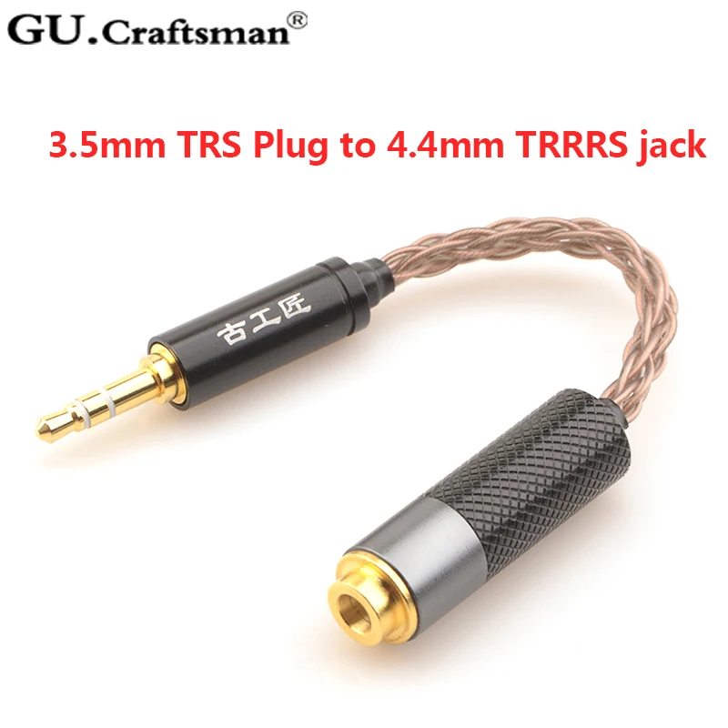 GUCraftsman 6N occ медный адаптер 4,4 мм/2,5 мм Баланс до 3,5 мм стерео джек 4Pin XLR до 4,4 баланс Джек адаптер преобразования