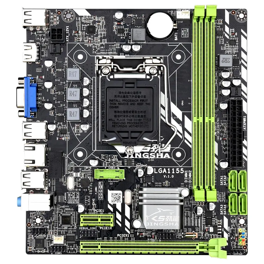 LGA 1155 H61 настольная материнская плата поддержка ddr3 16G двухканальная память SATA 2 0