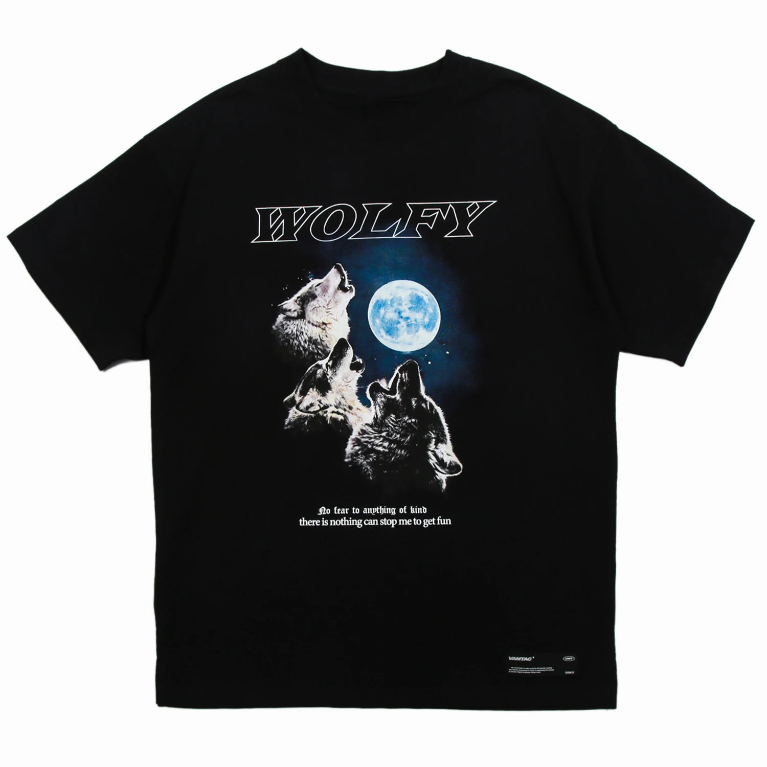 Мужская футболка с коротким рукавом Moon Wolf повседневная хлопковая Футболка