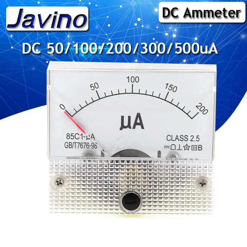 85C1 uA DC100uA 200uA 300uA 500uA Аналоговый Амперметр Панель механический