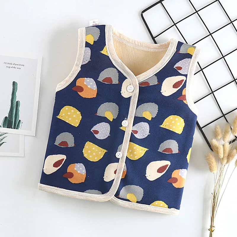 Детская одежда жилет верхняя для маленьких мальчиков и девочек зимний толстый