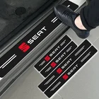 4 Шт Автомобильные брелки с логотипом из углеродного волокна Стикеры защита порога автомобильной двери наклейка для SEAT Leon 5F Ibiza VI V MII Altea EXEO Толедо 3 SEAT Cordoba