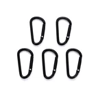 Черный алюминиевый карабин, 3 шт., D-образное кольцо, зажим, безопасная Пряжка, брелок, защелка, крючок, инструменты для активного отдыха, кемпинга, путешествий, спортивного оборудования